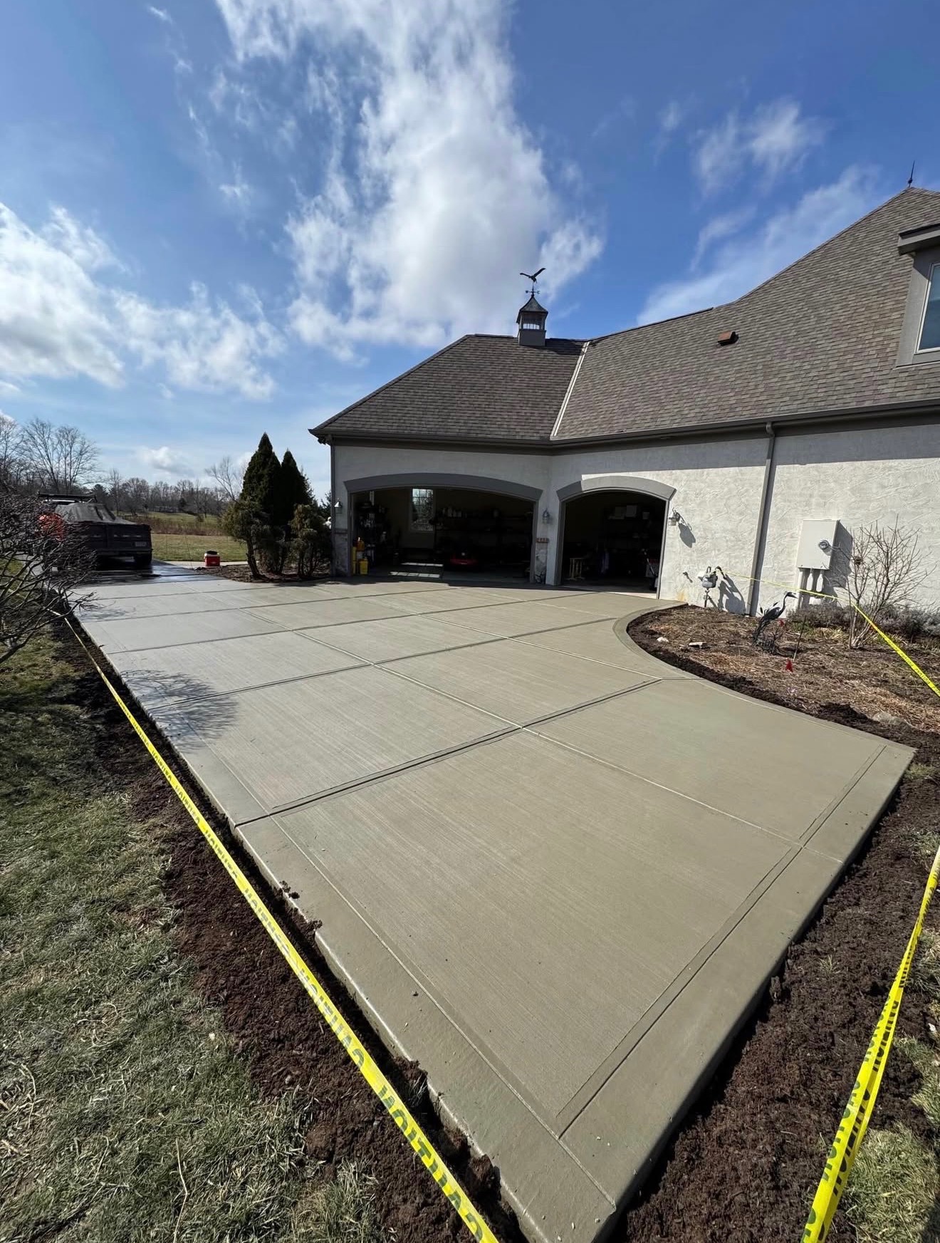 Retaining wall and paver border