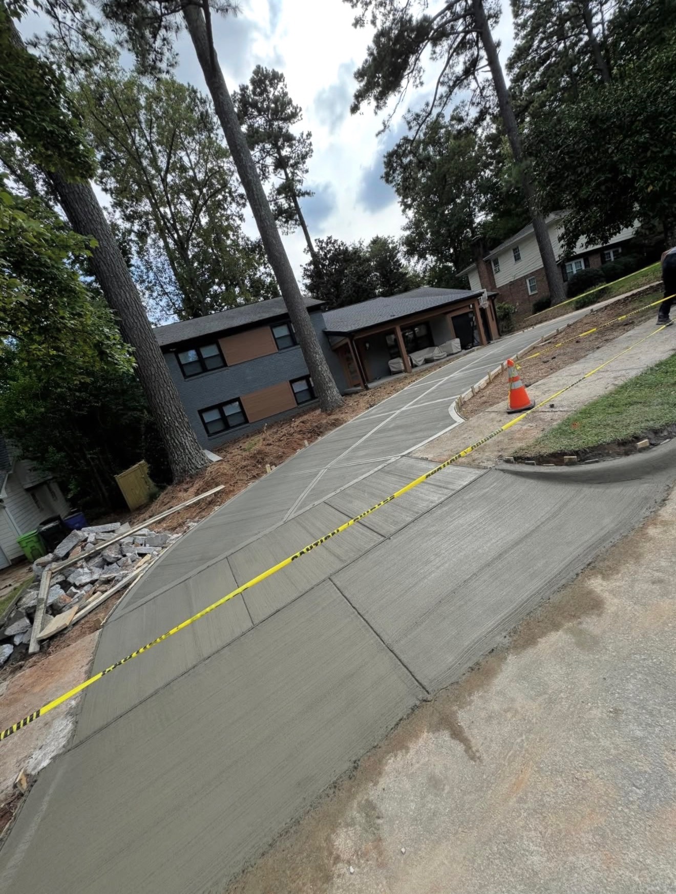 Compacted crushed rock base prepared before a concrete pour